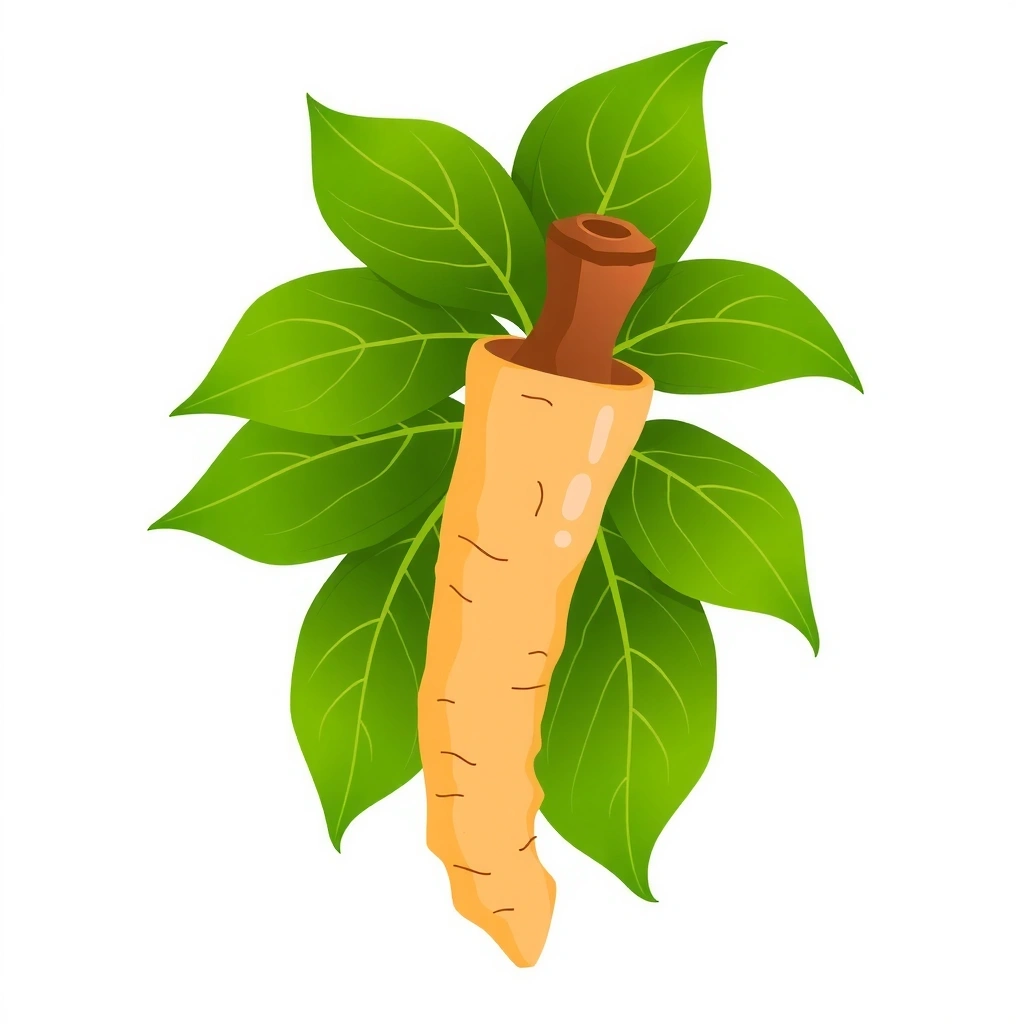 Ashwagandha root illustration