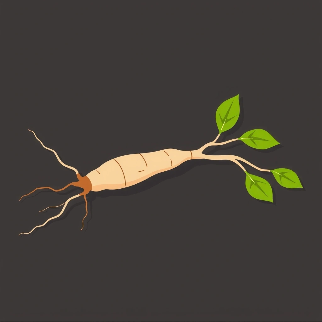 Ginseng root illustration